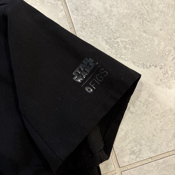 FIGS Star Wars Scrub Top Jogger Pants Set Black Limted Edition Workwear Women M - Picture 7 of 15